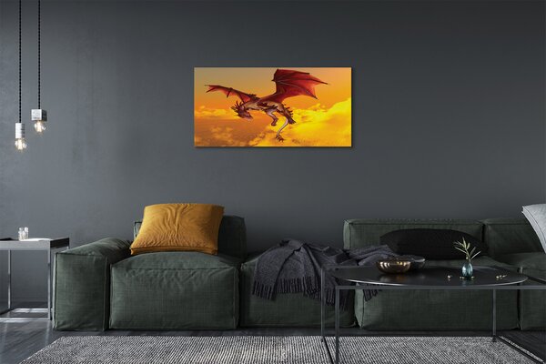 Obraz canvas Zamračené oblohy drak 100x50 cm