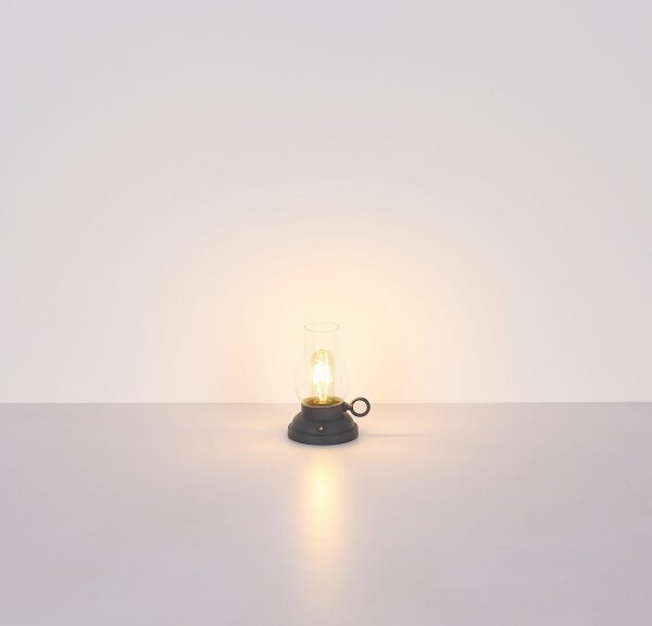 Globo 58016A - LED stmievateľná stolná lampa PETRO 1W/3,7V 1200 mAh antracit