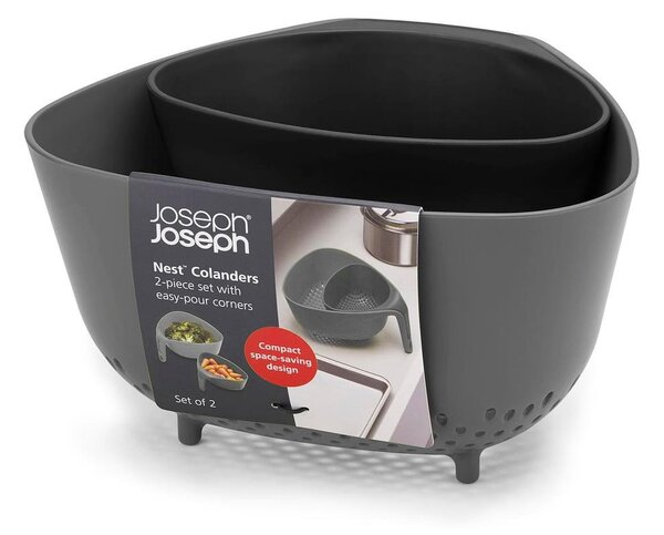 Sivé kompaktné cedidlo Joseph Joseph Colanders