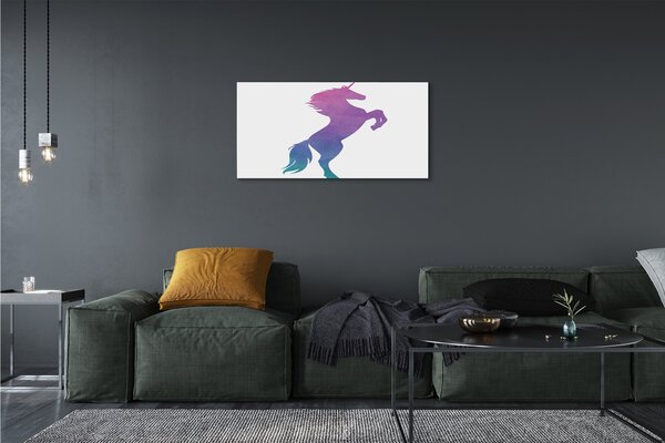 Obraz na plátne maľované jednorožec 100x50 cm