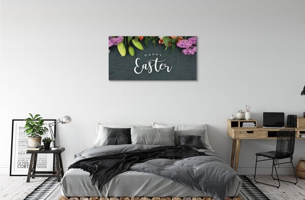 Obraz na plátne kvety 100x50 cm