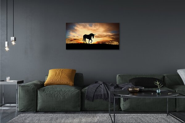 Obraz na plátne Unicorn sunset 100x50 cm