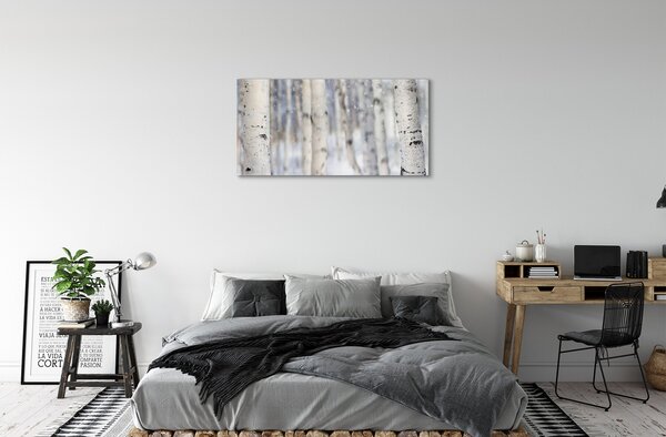 Obraz canvas Stromy v zime sneh 100x50 cm