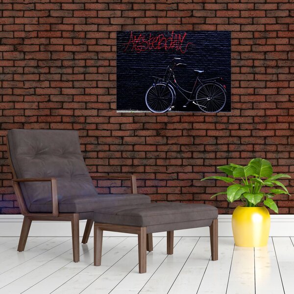 Obraz bicykla v Amsterdame (70x50 cm)