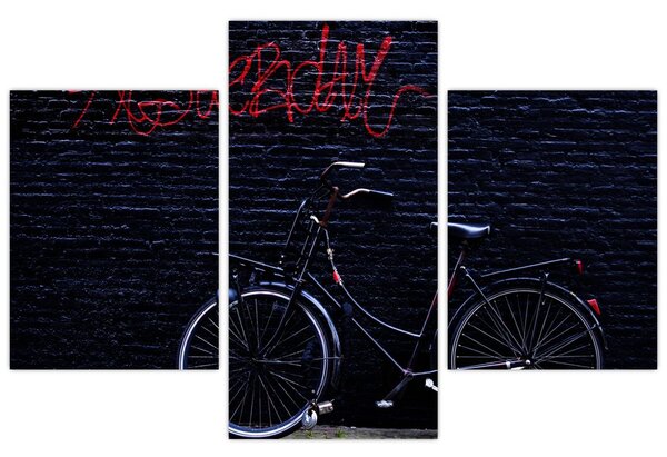 Obraz bicykla v Amsterdame (90x60 cm)