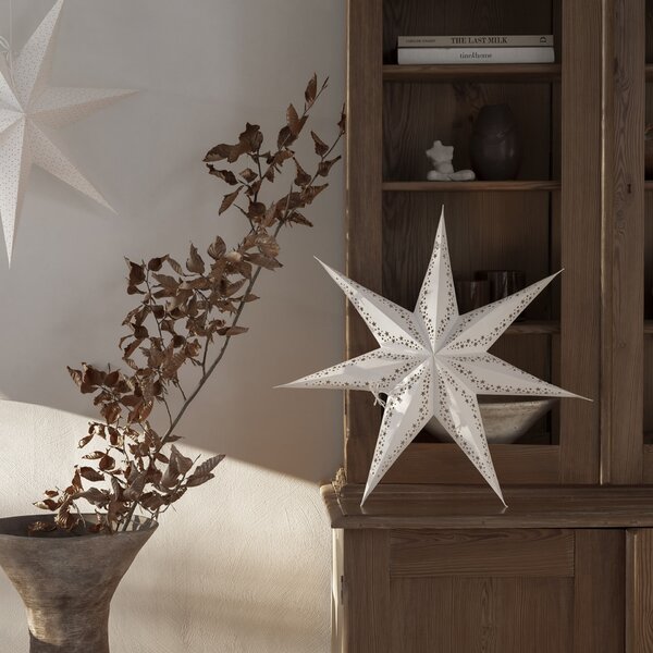Závesná svietiaca hviezda Vintergatan White 44 cm