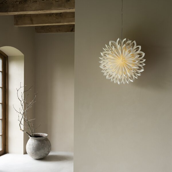 Závesná svietiaca hviezda Clara white 50 cm