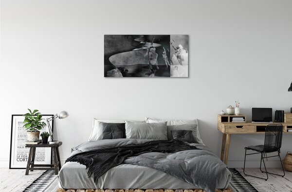 Obraz canvas Sky čierna a biela ľudia 100x50 cm