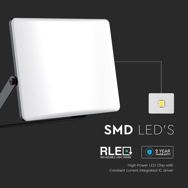 LED reflektor 30W 230V 3000/4000/6500K IP65 čierny