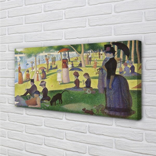 Obraz canvas Nedeľné popoludnie na ostrove Grande Jatte - Georges Seurat 100x50 cm