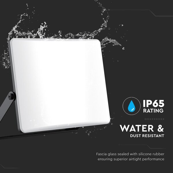 LED reflektor 30W 230V 3000/4000/6500K IP65 čierny