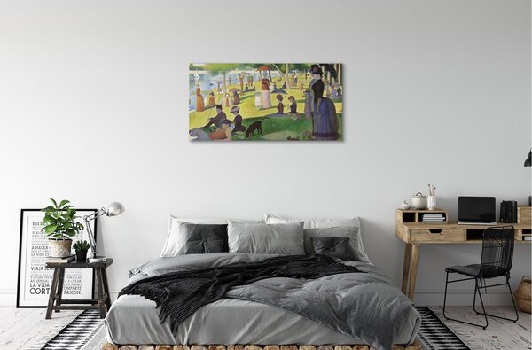 Obraz canvas Nedeľné popoludnie na ostrove Grande Jatte - Georges Seurat 100x50 cm