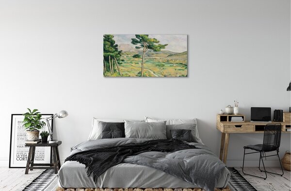 Obraz canvas Mount Saint Viktória a viadukt Arc Valley - Paul Cézanne 100x50 cm