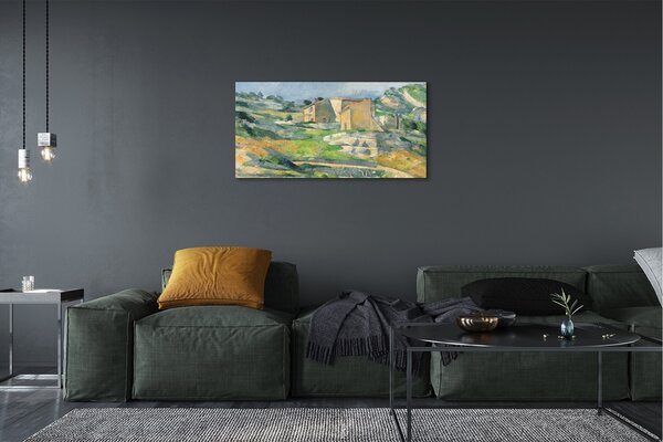 Obraz canvas Art maľoval dom na kopci 100x50 cm