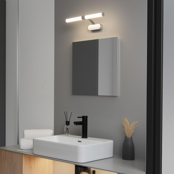 Brilagi - LED kúpeľňové osvetlenie na zrkadlo TUBEO LED/6W/230V 40 cm IP44 strieborné
