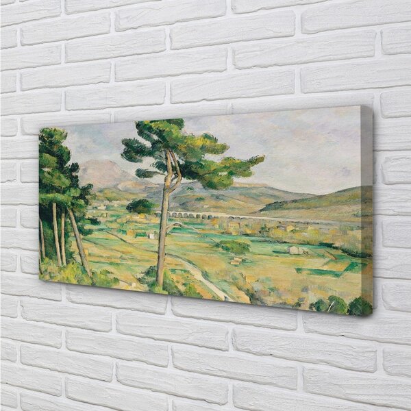 Obraz canvas Mount Saint Viktória a viadukt Arc Valley - Paul Cézanne 100x50 cm