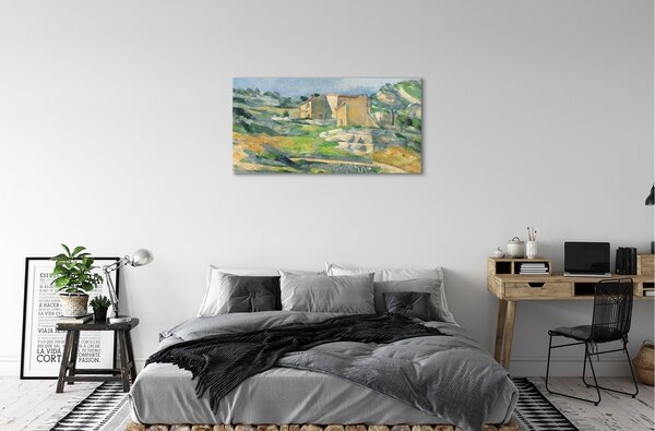 Obraz canvas Art maľoval dom na kopci 100x50 cm