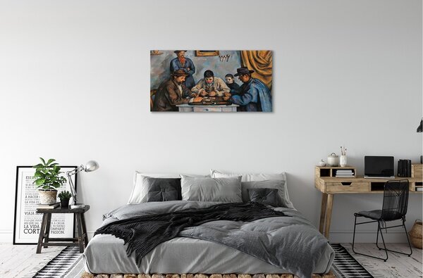Obraz canvas Hráči kariet - Paul Cézanne 100x50 cm