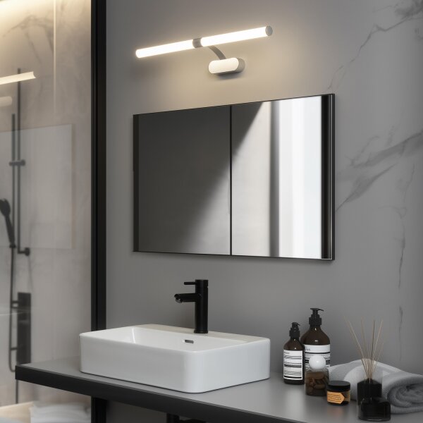 Brilagi - LED osvetlenie kúpeľňového zrkadla TUBEO LED/8W/230V 60 cm IP44 strieborné