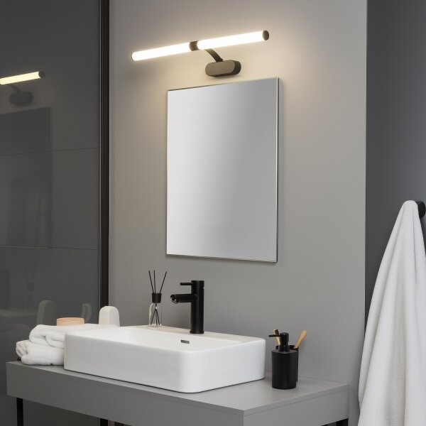 Brilagi - Kúpeľňové zrkadlové osvetlenie TUBEO LED/8W/230V 60 cm IP44 čierna