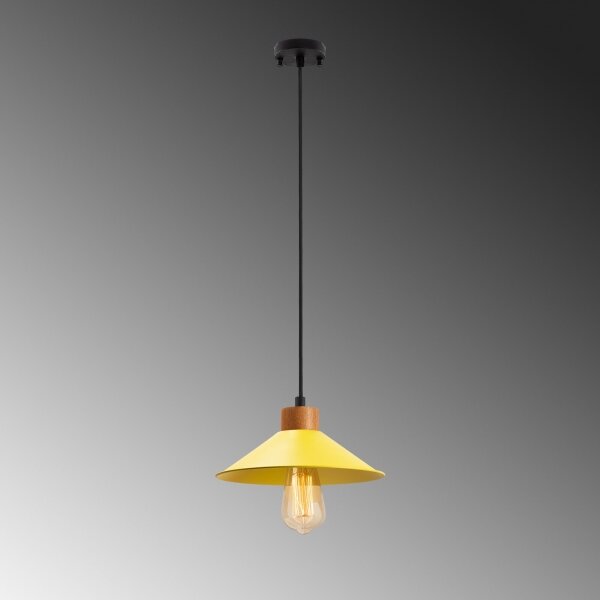 Luster na lane MANAVGAT 1xE27/40W/230V žltá/hnedá