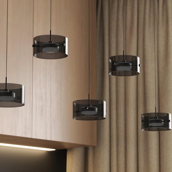 ZÁVESNÉ LED SVIETIDLO, 128/16/150 cm Novel - Interiérové svietidlá