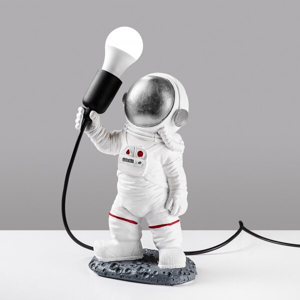 Detská lampička ASTRONAUT 1xE27/40W/230V strieborná/biela