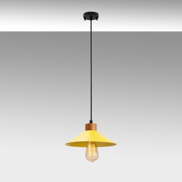 Luster na lane MANAVGAT 1xE27/40W/230V žltá/hnedá