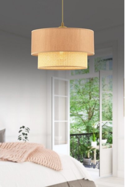 Luster na lanku ECHO 1xE27/60W/230V béžový