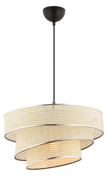 Luster na lanku COUPER 1xE27/60W/230V krémová/lesklý chróm