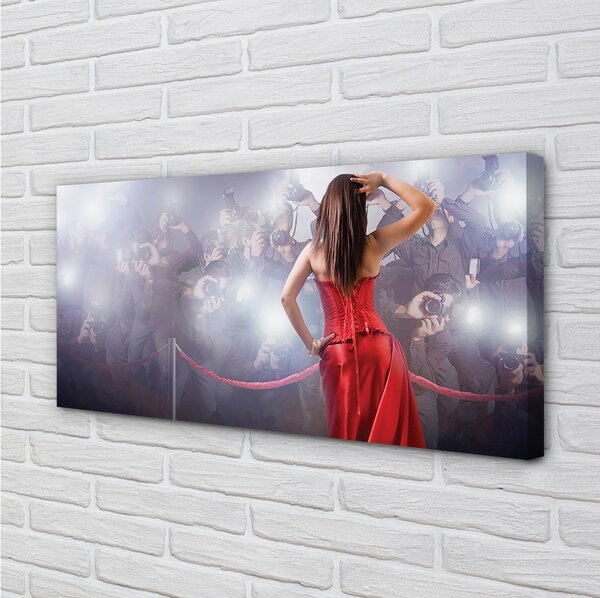 Obraz canvas Samice červené šaty ľudia 100x50 cm