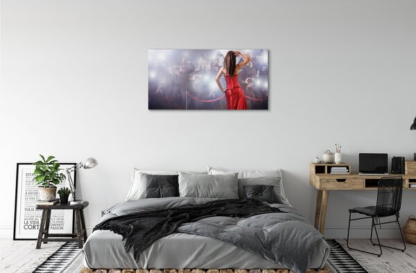 Obraz canvas Samice červené šaty ľudia 100x50 cm