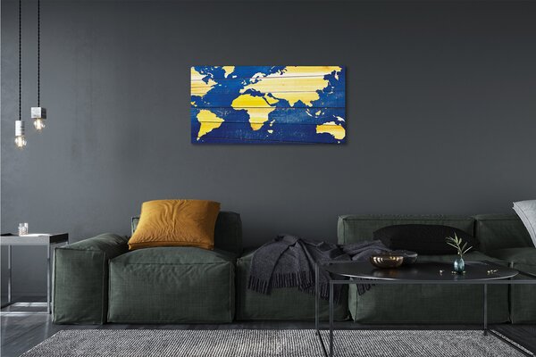 Obraz canvas Máp na modré dosky 100x50 cm