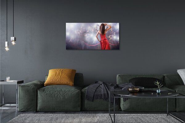 Obraz canvas Samice červené šaty ľudia 100x50 cm