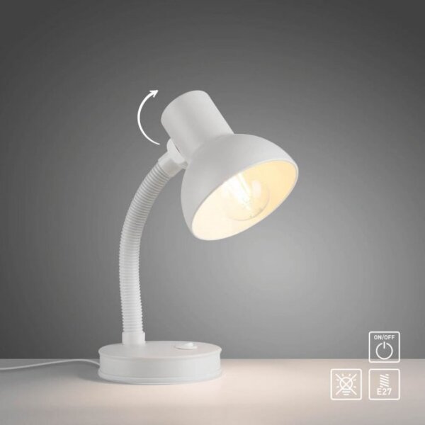 JUST LIGHT. 11080-16 - Flexibilná stolná lampa FLEXI 1xE27/25W/230V biela