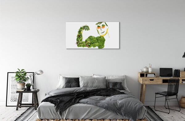 Obraz canvas Znak so zeleninou 100x50 cm