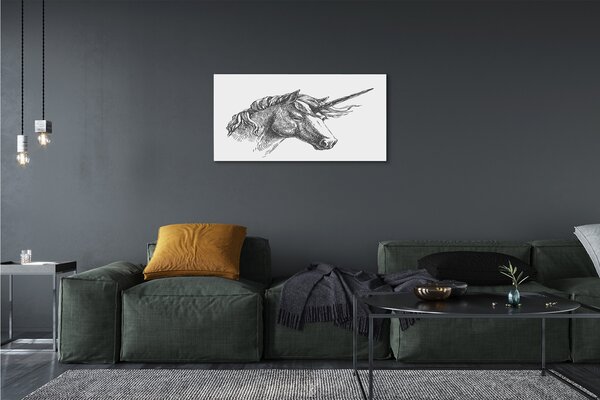 Obraz na plátne kreslenie jednorožec 100x50 cm