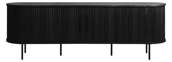 Čierny TV stolík v dekore duba 56x180 cm Nola – Unique Furniture