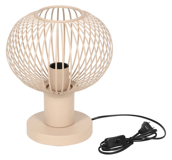 Moderná drôtená stolná lampa béžová 23 cm - Gila