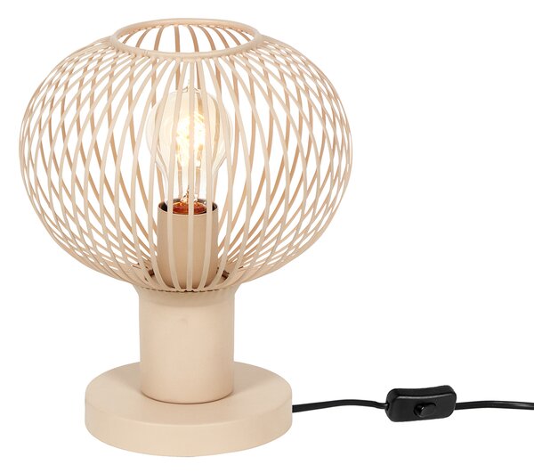 Moderná drôtená stolná lampa béžová 23 cm - Gila