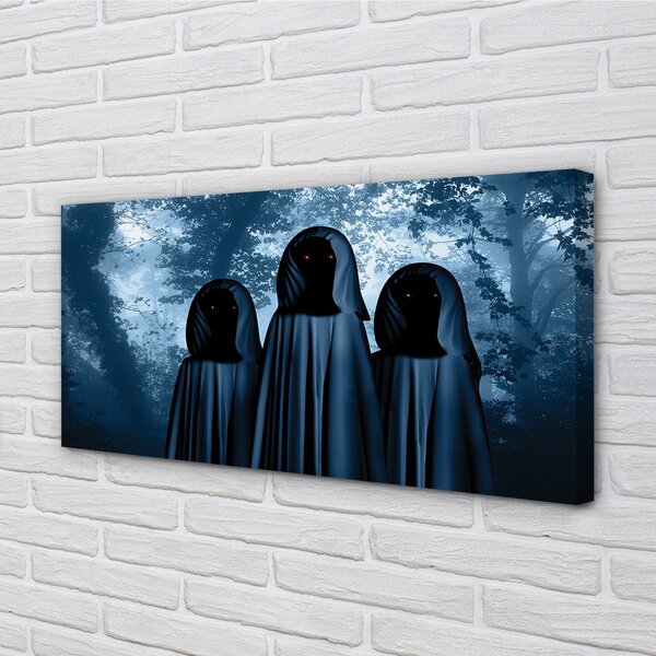 Obraz canvas Lesných stromov strašidelnými postavami 100x50 cm