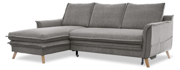 Sivá rozkladacia rohová pohovka (ľavý roh) Charming Charlie – Miuform