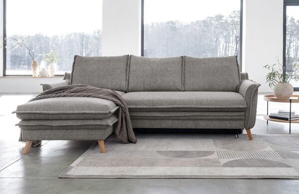 Sivá rozkladacia rohová pohovka (ľavý roh) Charming Charlie – Miuform