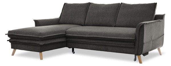 Tmavosivá rozkladacia rohová pohovka (ľavý roh) Charming Charlie – Miuform