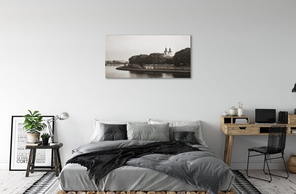 Obraz na plátne Krakow River bridge 100x50 cm