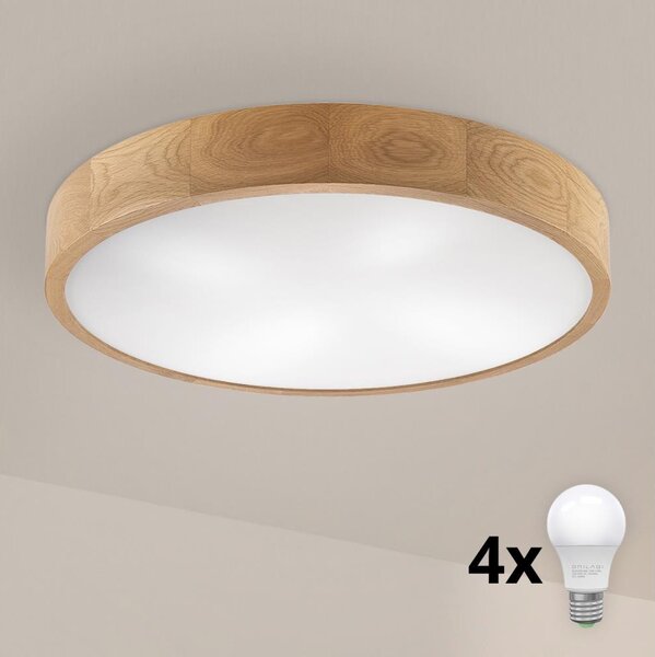 Brilagi - LED stropné svietidlo CARVALHO 4xE27/60W/230V dub pr. 57,5 cm