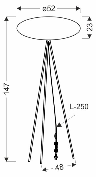 Stojacia lampa CAFEE 1xE27/40W/230V biela/čierna