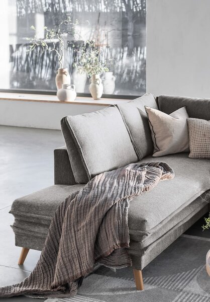 Sivá rozkladacia rohová pohovka (ľavý roh) Charming Charlie – Miuform