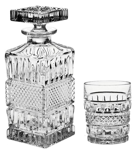 Bohemia Crystal Whisky set Britany 99999/10300/011 (1 karafa + 6 pohárov)