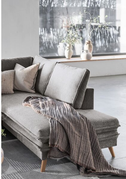 Sivá rozkladacia rohová pohovka (pravý roh) Charming Charlie – Miuform